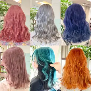 セミロング カラー ヘアアレンジ 🌈インナーカラー ‘ショウマ’🌈のヘアスタイル