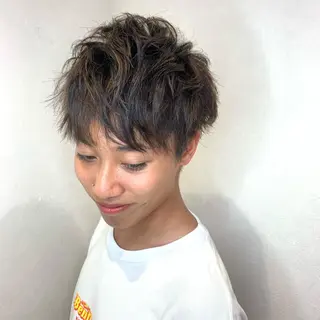 ショート カラー メンズ Vir by browのヘアスタイル