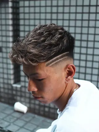ショート カラー パーマ メンズ 💈men's💈 satoru中目黒のヘアスタイル