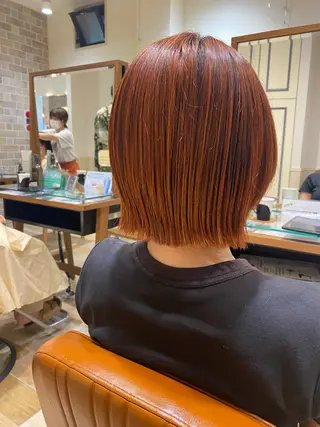 ミディアム カラー 宮内 真乃のヘアスタイル