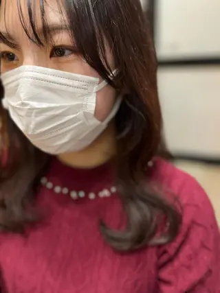 セミロング カラー パーマ ヘアアレンジ メンズ キッズ ネイル アイブロウ 久木原 ゆりのヘアスタイル