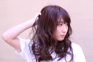 ミディアム セミロング ロング カラー パーマ 縮毛矯正×髪質改善 店長　DAITOのヘアスタイル