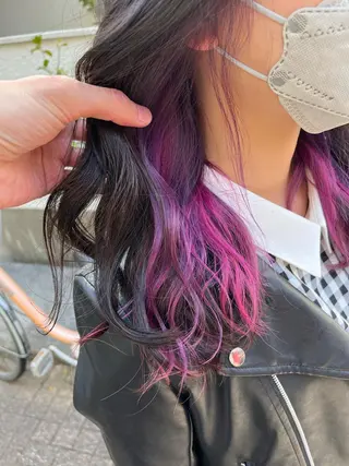 セミロング カラー 原宿サロン代表 デザインカラー伊藤卓のヘアスタイル