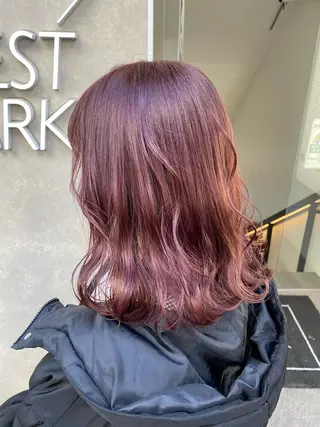 ミディアム カラー ワンカールで盛れる レイヤー🎀Macoのヘアスタイル