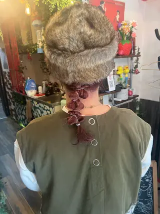 セミロング カラー ヘアアレンジ カラーパティシエ facce🌼ikoのヘアスタイル