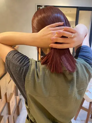 ミディアム カラー 似合わせカラー×髪質 改善伏見/RIONAのヘアスタイル