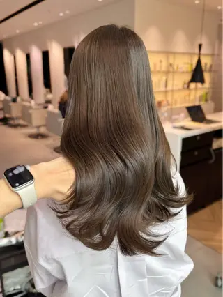 ロング カラー ヘアアレンジ 銀座/韓国レイヤー/ 艶カラー🍓原田侑依のヘアスタイル