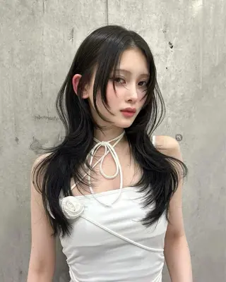 ロング レイヤー/ベージュ mikuのヘアスタイル