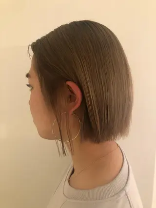 カラー ブリーチカラー🎀 韓国風/寺門美優のヘアスタイル