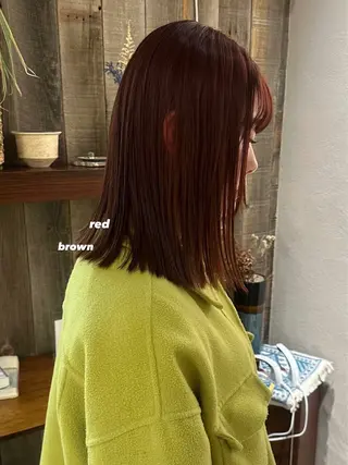 ミディアム カラー 暖色カラー/レイヤー 🌙 オノユリカのヘアスタイル