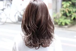 セミロング カラー 川内 政人のヘアスタイル