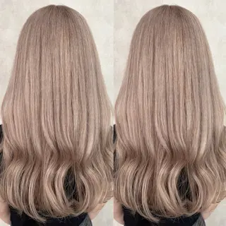 ロング カラー Rin♡透明感ピンク 🎀白肌ラベンダーのヘアスタイル