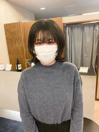 ミディアム デザインカラー/ボブ ブリーチカラー/ユリのヘアスタイル