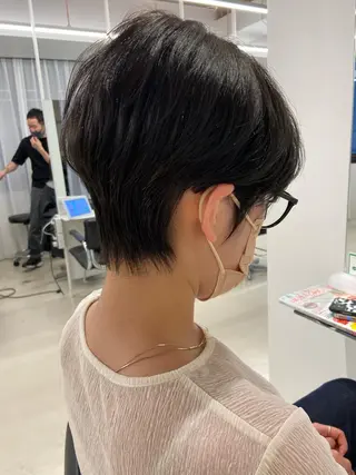 ショート 髪質改善カラー✨質感 ショート✨石山航のヘアスタイル