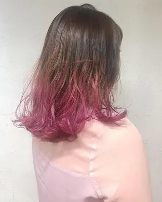 セミロング カラー ヘアアレンジ 【池袋/スパイキー ショート】ⓝⓘⓜⓤのヘアスタイル