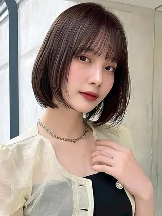 セミロング 🖤🤍石川 アイリ🤍🖤のヘアスタイル