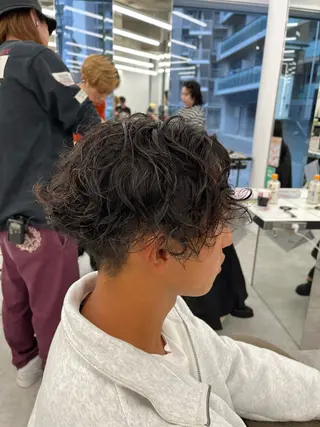 パーマ メンズ 森龍馬 メンズ専門美容師のヘアスタイル