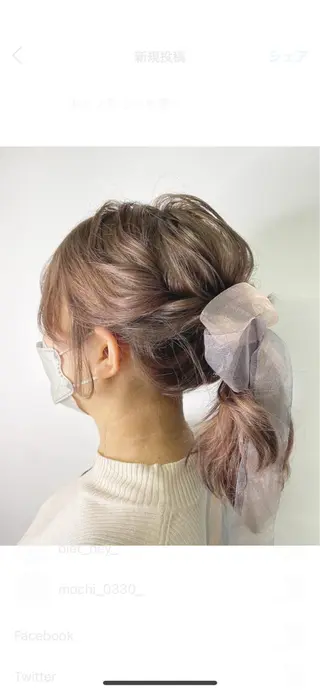 セミロング 松田 百花のヘアスタイル