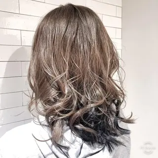 セミロング カラー ヘアアレンジ レイヤー×ヘッドスパ *保田遥*のヘアスタイル