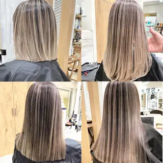 ミディアム カラー タナカ タクヤのヘアスタイル