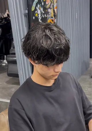 ショート パーマ メンズ 梅田/パーマ特化/ メンズパーマ/一色翔のヘアスタイル