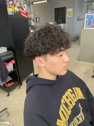 ショート パーマ メンズ メンズ専門サロン wokeのヘアスタイル