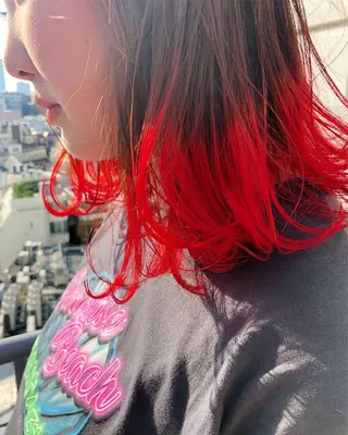 セミロング カラー ヘアアレンジ 【池袋/スパイキー ショート】ⓝⓘⓜⓤのヘアスタイル