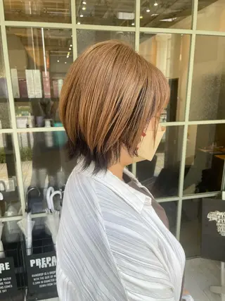 ショート カラー 【完全個室】髪質改善 暖色カラー/山崎唯奈のヘアスタイル