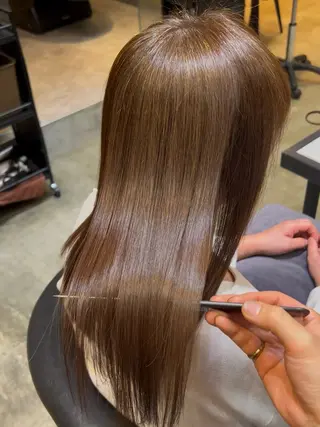 ロング 縮毛矯正・似合わせ タナカ レイヤのヘアスタイル