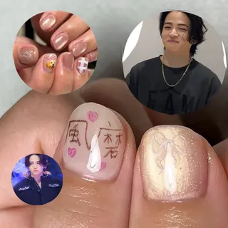 ネイル tsumeya ゆるかわ手描きネイルのネイルデザイン