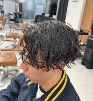 パーマ メンズ カズキ🌼曲がる 縮毛矯正のヘアスタイル