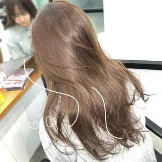 ロング カラー yu-ri🩷 韓国ヘアのヘアスタイル