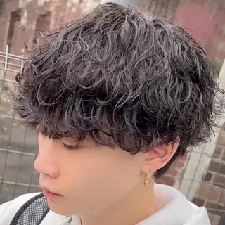ミディアム パーマ ヘアアレンジ メンズ fifth 石川 凪のヘアスタイル
