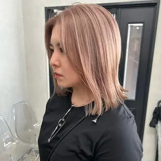 ロング カラー ハイトーン髪質改善 🫧大阪/kanonのヘアスタイル