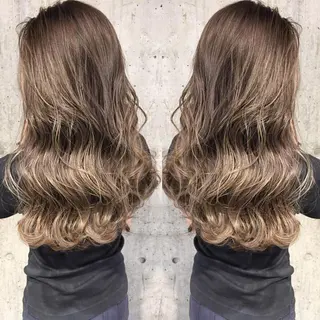 ロング カラー パーマ ヘアアレンジ メンズ キッズ ネイル マツエク・マツパ 韓国風×透明感カラー 髪質改善オタベシンヤのヘアスタイル