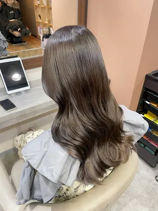 ロング 韓国風パーマ/ヘア セット/店長みづきのヘアスタイル