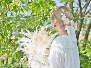 ミディアム カラー 安藤悠里/ハイトーン /デザインカラーのヘアスタイル