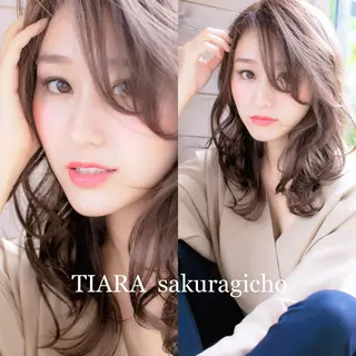 セミロング カラー 桜木町/西山竜一 /大人可愛い×美髪のヘアスタイル