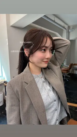 セミロング レイヤー/顔周り/ 透明感/ののか💞のヘアスタイル