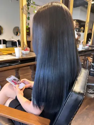 セミロング カラー ヘアアレンジ 髪質改善/レイヤー 縮毛矯正/ケラチン耀のヘアスタイル