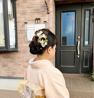セミロング ヘアアレンジ 美容室 HIIRAGIのマツエク・マツパデザイン