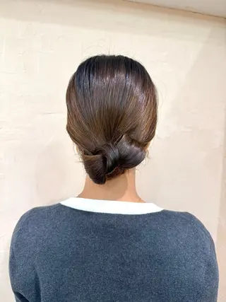 セミロング ヘアアレンジ まとまるボブ🌼 アレンジ🌼鴨下穂香のヘアスタイル