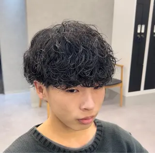 パーマ メンズ 浜野 泰斗のヘアスタイル