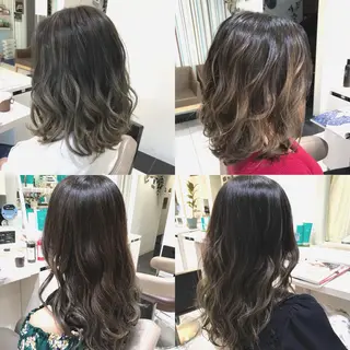 ミディアム カラー 山崎俊輔/髪質改善 /バレイヤージュのヘアスタイル