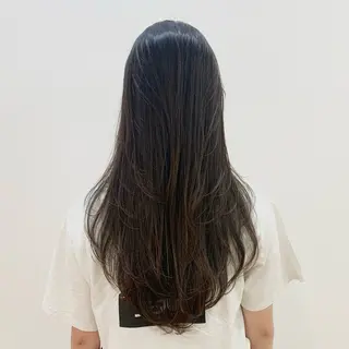 ロング カラー ヘアアレンジ キヨミ 韓国レイヤーカットのヘアスタイル