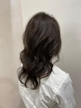 セミロング 顔まわりカット🌟 くびれヘア/寺門遥輝のヘアスタイル