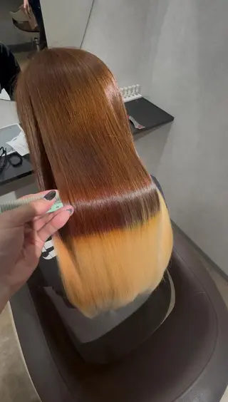 ロング 縮毛矯正しかしない人 栄 矢場町 服部飛鳥のヘアスタイル