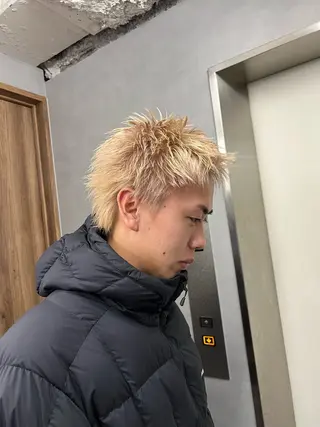 ショート カラー メンズ 安藤 晴大のヘアスタイル