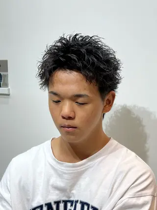ショート パーマ メンズ メンズ特化パーマ &カラー🔥小倉大和のヘアスタイル
