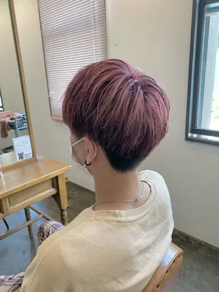 ショート カラー 髪質改善推し 巽のヘアスタイル